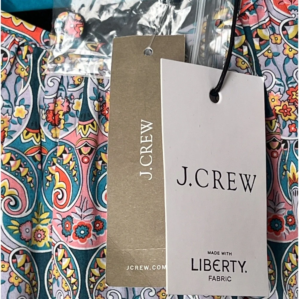 J. Crew Side Cutout Organic Cotton Dress Liberty Giorgia Duke Fabric
